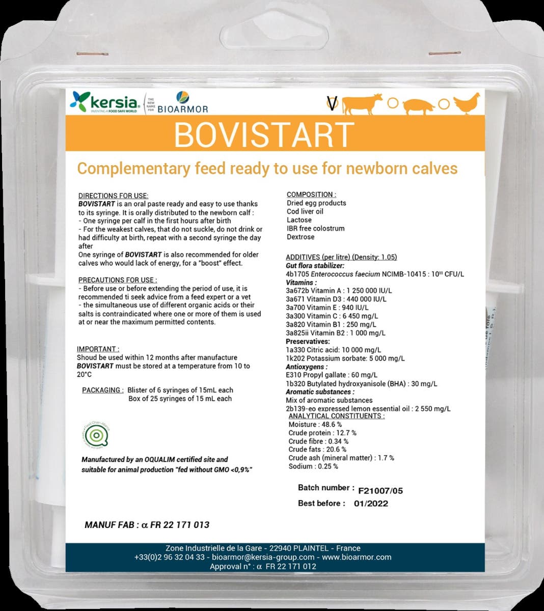 Fôrtilskudd Bovistart 6 x 15 ml
