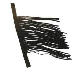 Fluepannebånd Nylon Sort
