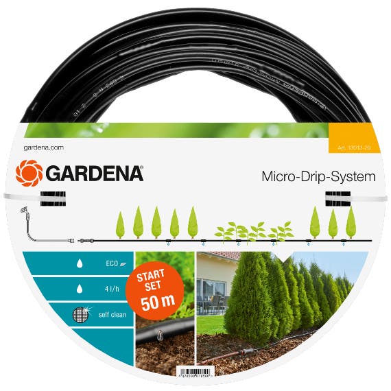 Startsett Gardena for planterekke, 50 m Inkl Trykkreduksjon