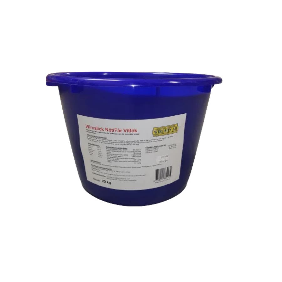 Mineralbøtte Wiroslick Storfe/Sau Hvitløk 22 kg