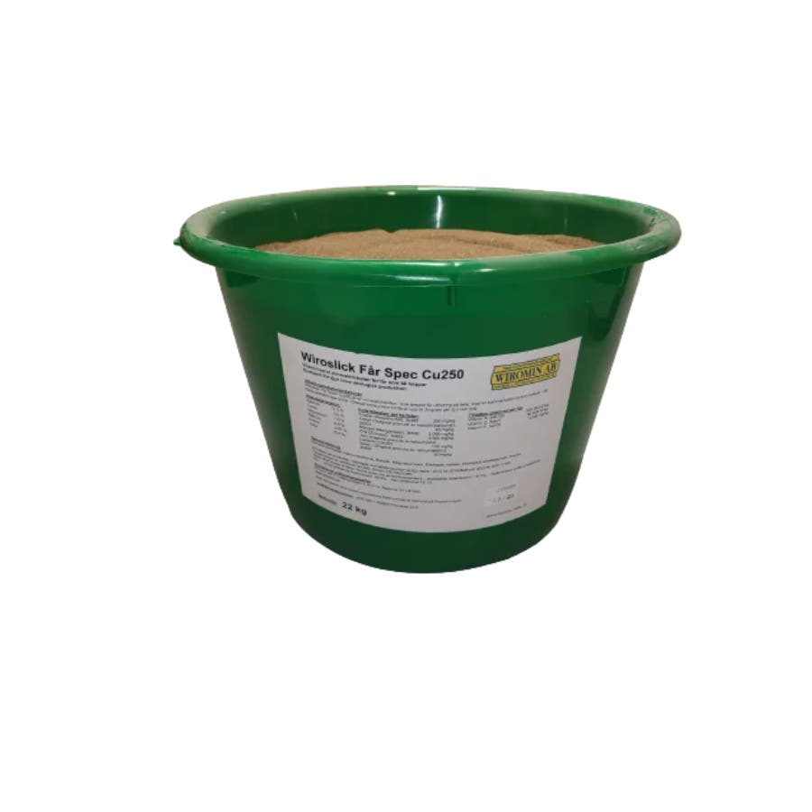 Mineralbøtte Wiroslick Sau 250 mg kobber 22 kg