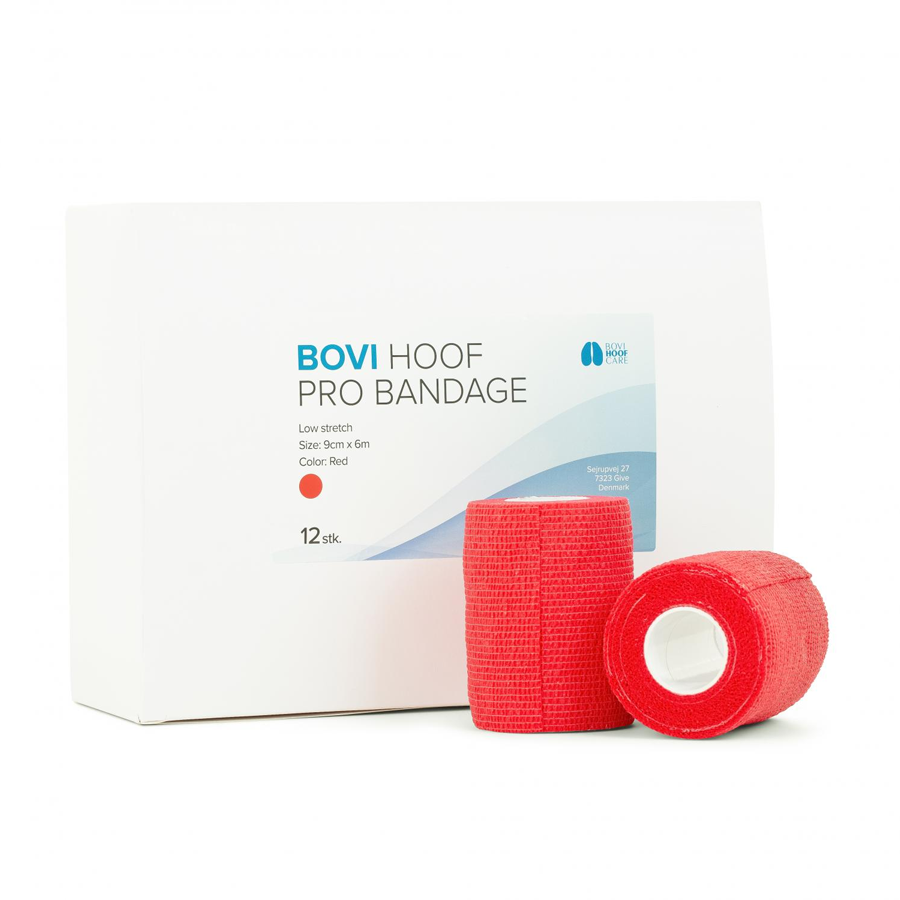 Bandasje Bovi Hovpleie 9 cm x 6 m 12 stk Rød
