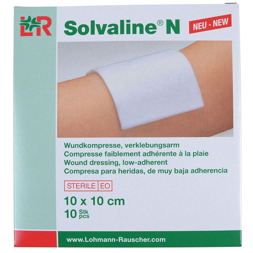 Solvaline kompress 10 x 10 cm 10 stk/pk